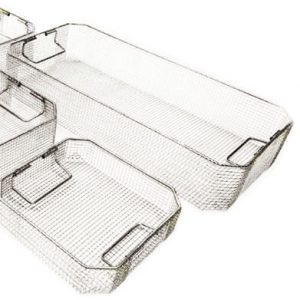 Stainless steel mesh baskets for sterilizing medical tools